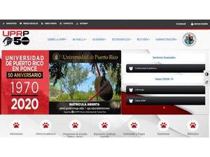 University of Puerto Rico at Ponce's official website homepage screenshot