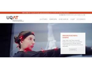 University of Québec, Abitibi-Témiscamingue's official website homepage screenshot