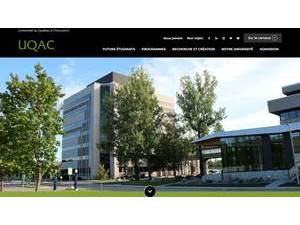 University of Québec at Chicoutimi's official website homepage screenshot