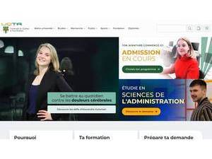 University of Québec, Trois-Rivières's official website homepage screenshot