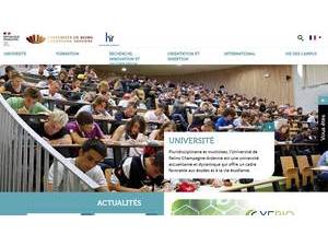 University of Reims Champagne-Ardenne's official website homepage screenshot