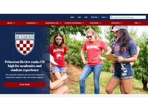 University of Richmond's official website homepage screenshot