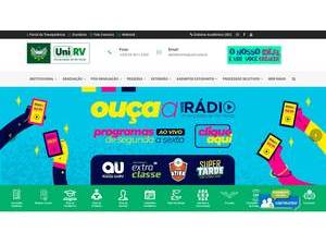 University of Rio Verde's official website homepage screenshot