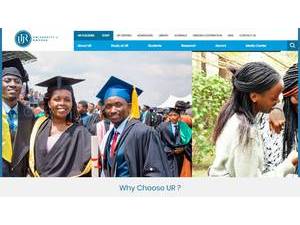 University of Rwanda's official website homepage screenshot