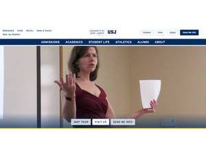 University of Saint Joseph's official website homepage screenshot