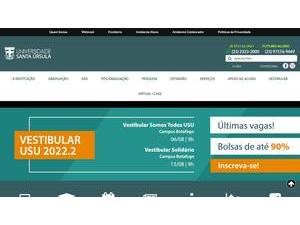 University of Saint Úrsula's official website homepage screenshot