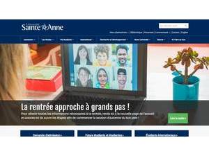 University of Sainte-Anne's official website homepage screenshot