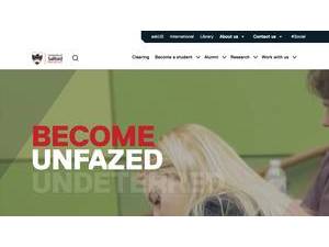 University of Salford's official website homepage screenshot