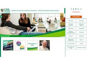 University of Salvador's official website homepage screenshot