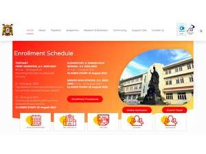 University of San Agustin's official website homepage screenshot