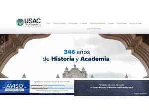 University of San Carlos of Guatemala's official website homepage screenshot