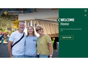 University of San Francisco's official website homepage screenshot