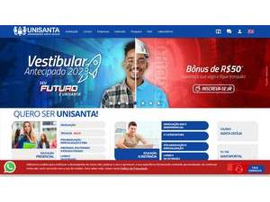 University of Santa Cecília's official website homepage screenshot