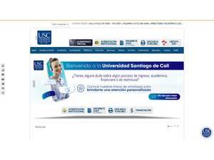 University of Santiago de Cali's official website homepage screenshot