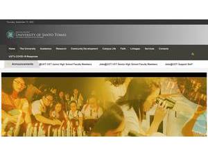 University of Santo Tomas's official website homepage screenshot