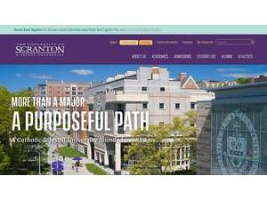 University of Scranton's official website homepage screenshot