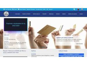 University of Shkodra, Luigj Gurakuqi's official website homepage screenshot