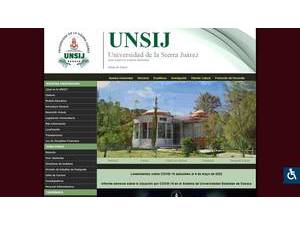 University of Sierra Juárez's official website homepage screenshot