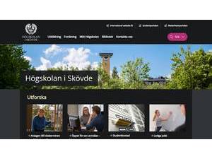 University of Skövde's official website homepage screenshot
