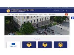 University of Slavonski Brod's official website homepage screenshot