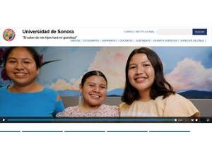 University of Sonora's official website homepage screenshot