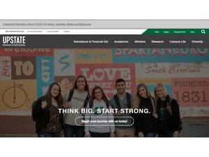 University of South Carolina-Upstate's official website homepage screenshot