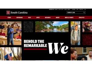 University of South Carolina's official website homepage screenshot