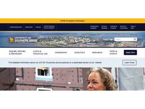 University of Southern Maine's official website homepage screenshot