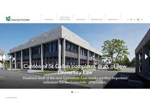 University of St. Gallen's official website homepage screenshot