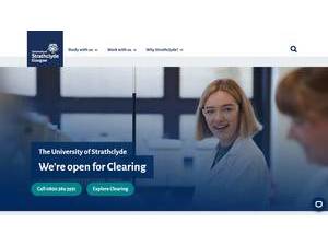 University of Strathclyde's official website homepage screenshot
