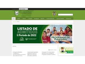 University of Sucre's official website homepage screenshot
