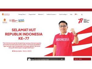 University of Surabaya's official website homepage screenshot