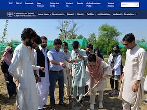 University of Swabi's official website homepage screenshot