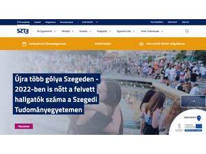 University of Szeged's official website homepage screenshot