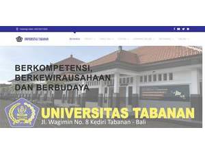 University of Tabanan's official website homepage screenshot
