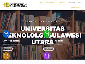 University of Technology, North Sulawesi's official website homepage screenshot