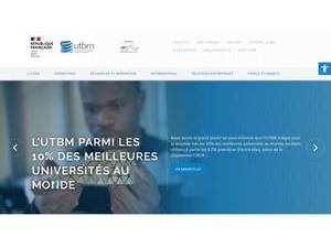 University of Technology of Belfort-Montbéliard's official website homepage screenshot