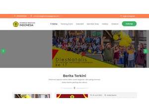 University of Technology of Indonesia's official website homepage screenshot