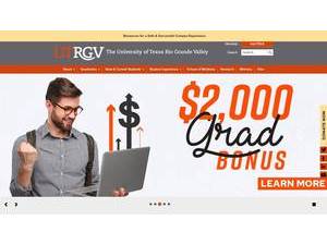 University of Texas Rio Grande Valley's official website homepage screenshot