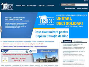 University of the Academy of Sciences of Moldova's official website homepage screenshot