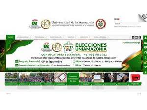 University of the Amazon's official website homepage screenshot