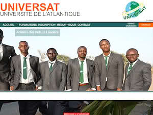 University of the Atlantic, Senegal's official website homepage screenshot