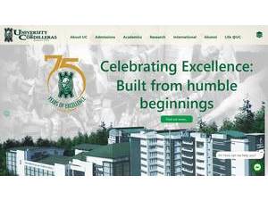 University of the Cordilleras's official website homepage screenshot