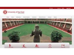 University of the East's official website homepage screenshot