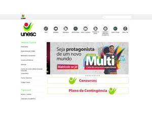 University of the Extreme South of Santa Catarina's official website homepage screenshot