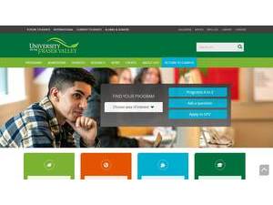 University of the Fraser Valley's official website homepage screenshot