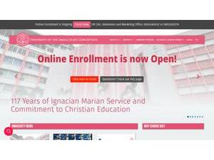 University of the Immaculate Conception's official website homepage screenshot