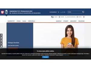 University of the National Education Commission, Krakow's official website homepage screenshot