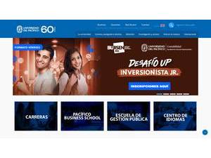 University of the Pacific's official website homepage screenshot