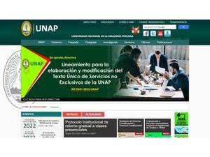 University of the Peruvian Amazonia's official website homepage screenshot